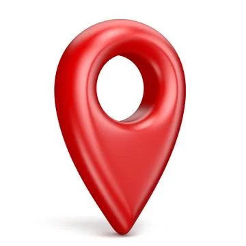 Red map pointer 3D Illustrazione stock