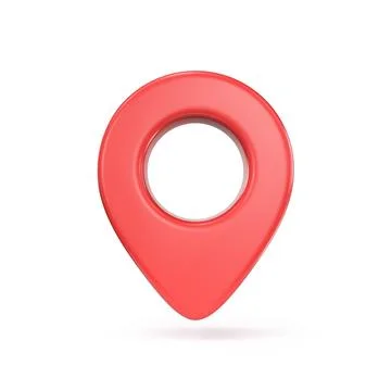 Red map pointer 3D Illustrazione stock