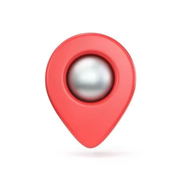 Red map pointer 3D Illustrazione stock