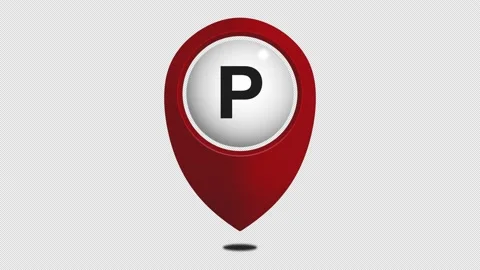 Red Map Pointer - Alphabet Map Pin - Map Marker Animation Stock Footage 186418691