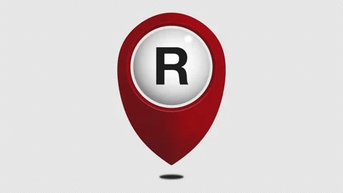 Red Map Pointer - Alphabet Map Pin - Map... | Stock Video | Pond5