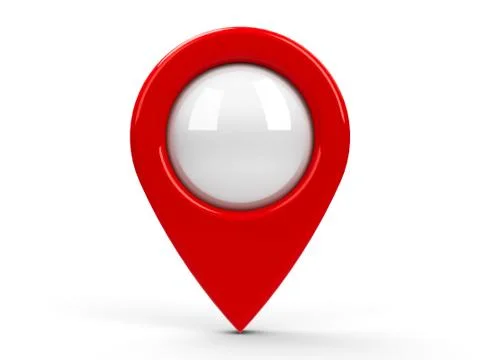 Red map pointer blank Stock Illustration