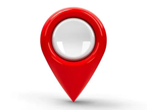 Red map pointer blank Stock Illustration