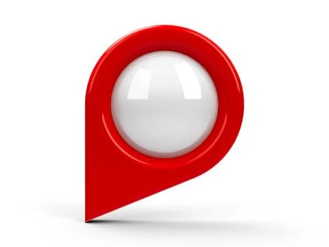 Red map pointer blank Illustrazione stock