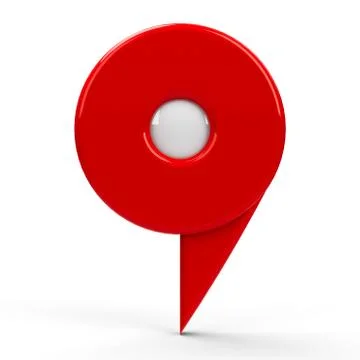 Red map pointer blank Stock Illustration
