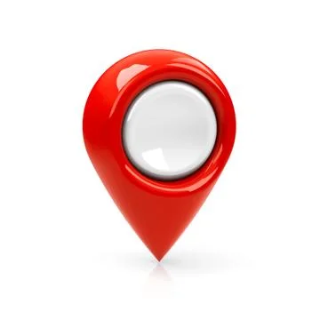 Red map pointer blank Illustrazione stock