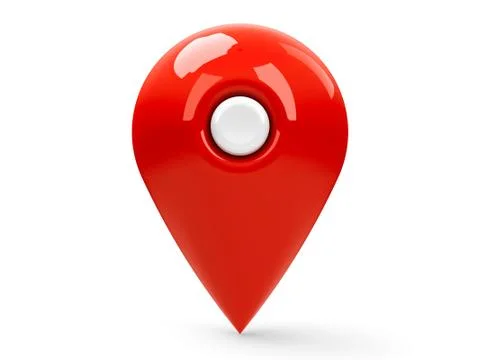 Red map pointer blank Illustrazione stock