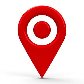 Red map pointer dot Stock Illustration