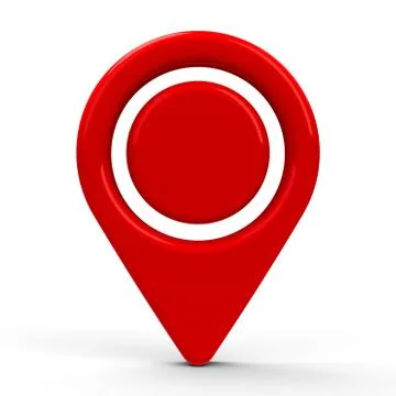 Red map pointer dot Stock Illustration