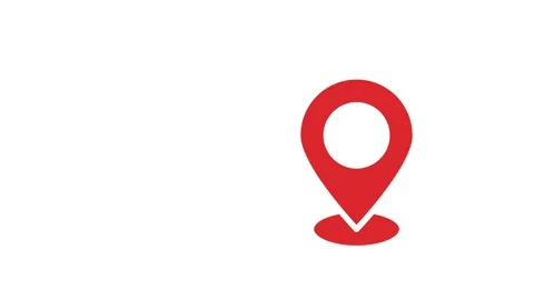 Red map pointer icon isolated on a white background for navigation and location  Stock Footage 340022730