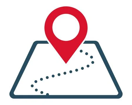 Red map pointer icon vector Stock Illustration