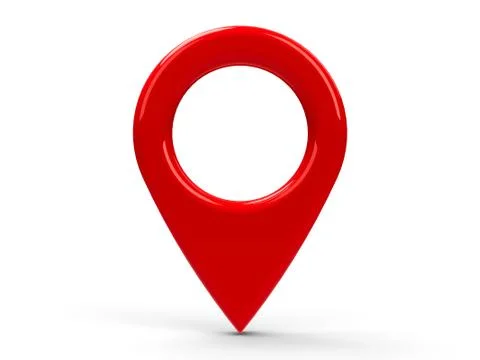 Red map pointer Stock Illustration
