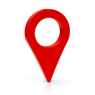 Red map pointer Stock Illustration