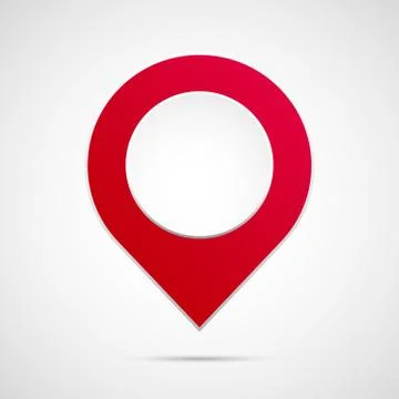 Red map pointer isolated vector symbol Stock Illustration