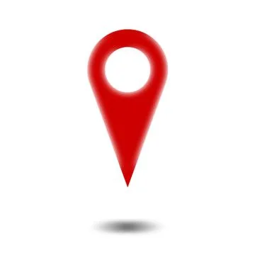 Red map pointer or pin icon Stock Photos