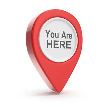 Red Map Pointer - Your Are Here Stock Illustration