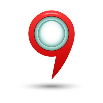 Red map pointers Stock Illustration