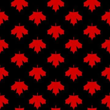 Red maple canada seamless pattern.  Illustration Illustrazione stock