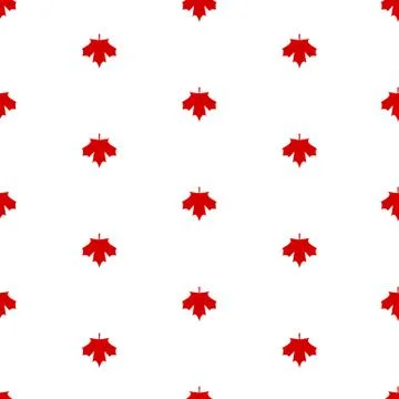 Red maple canada seamless pattern.  Illustration Stock Illustration