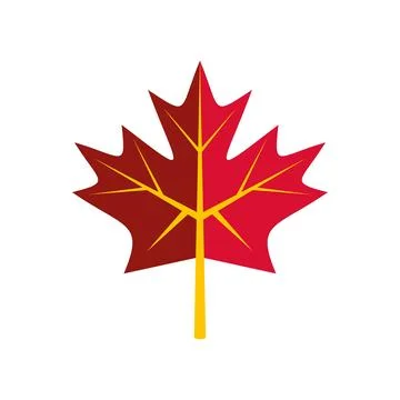 Red maple leaf representing canada national symbol Stock Illustration