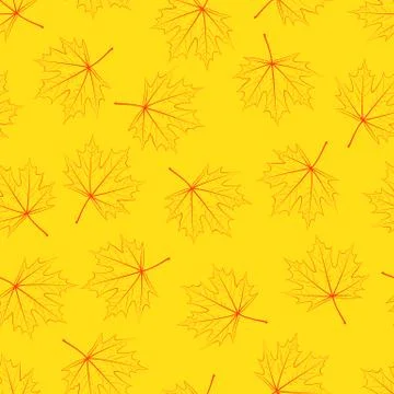 Red maple leaf seamless Stock Illustration