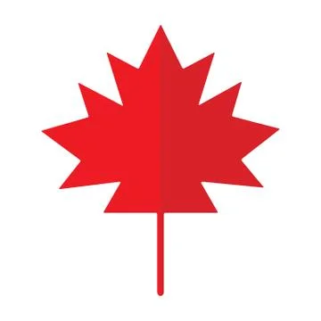 Red maple leaf. vector icon.Vector illustration Stock Illustration