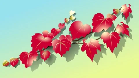 red maple leaves background and 2d anima... | Stock Video | Pond5