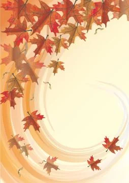 Red maple leaves Illustrazione stock
