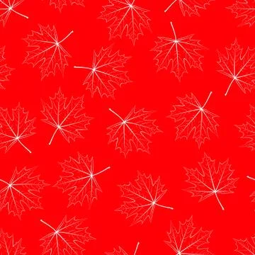 Red maple seamless background 스톡 일러스트