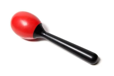 Red maraca on the isolated background Stock Photos