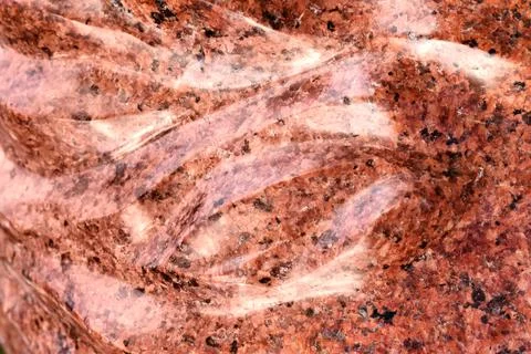 Red marble close-up texture. Stock Photos
