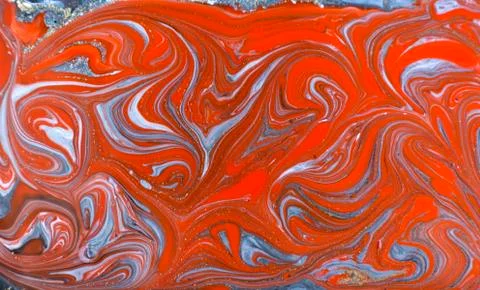 Red marbling pattern. Marble liquid texture. Stock Illustration