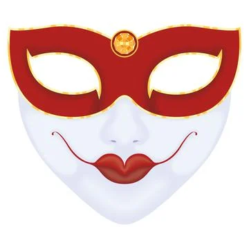 Red mardi gras mask Stock-Illustration