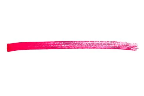 Red marker brush stroke single line isolated Foto stock