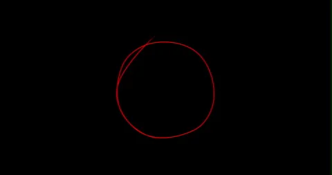 Red Marker Circle Drawing Motion Graphic for Highlighting Vidéo 335953609