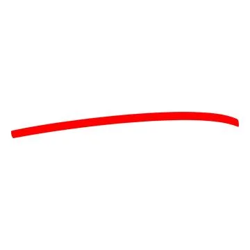 Red marker hand painting, important underlined, vector handwriting pencil or Illustrazione stock