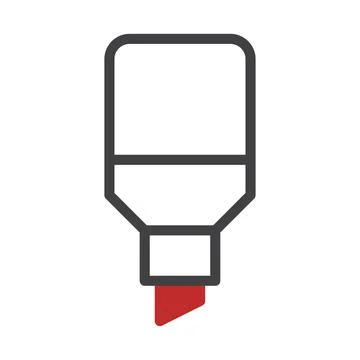 Red Marker Icon.  Simple and Modern Design. Stock Illustration