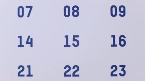 Red marker surrounding the date 15 on the calendar Stock Footage 155807756