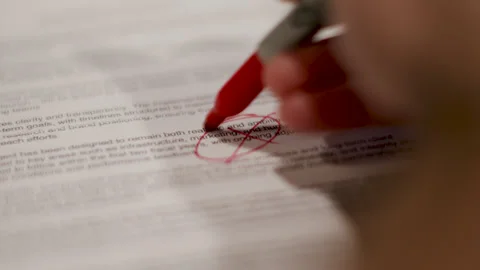 Red Marker Writes Red NO Over Business Proposal Paper Video stock 319509543