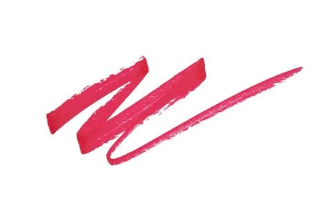Red marker zigzag brush strokes isolated on white background Stock Photos