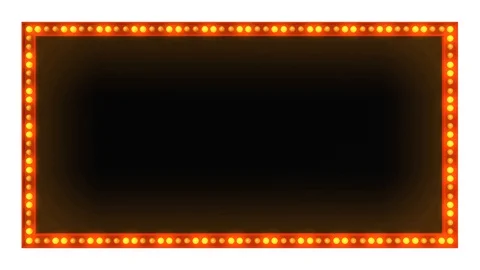 Red Marquee light board sign retro on white background. 3d rendering Stock Footage 85783085