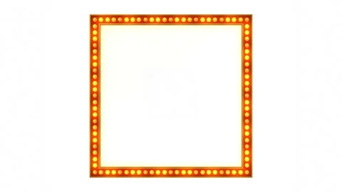 Red marquee light board sign retro on white background Stock Footage 179873005