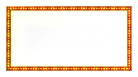 Red marquee light board sign retro on white background Stock Footage 179873024
