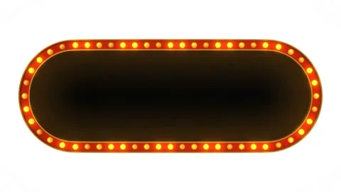 Red marquee light board sign retro on white background Stock Footage 179873203