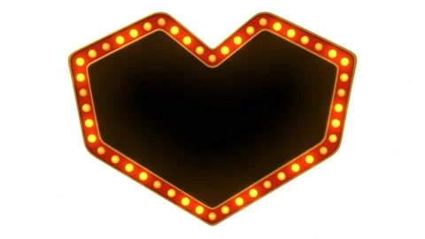Red marquee light board sign retro on white background Stock Footage 179874583