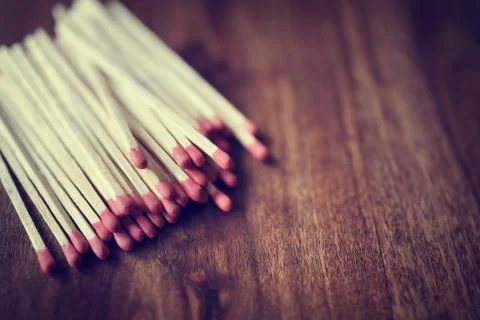 Red matches background Stock Photos