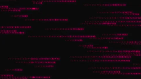 Red matrix background. Right to left code on dark backdrop. Running random Japan Stock Footage 251945464