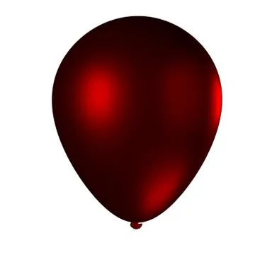 Red Matte Balloon on white background Stock Illustration