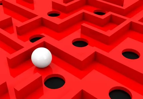 The red maze Stock Illustration