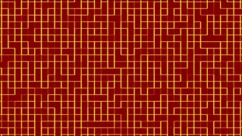 Red Maze Pattern Animation - grid background Video stock 290156150